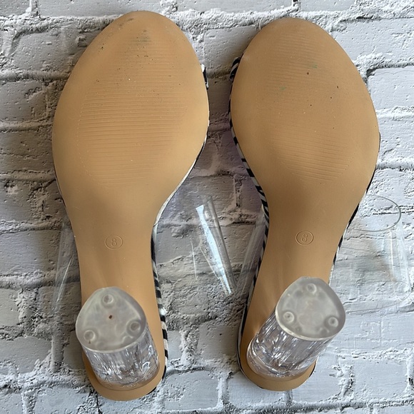 DAZIE | Copenhagen Heels in Zebra / Clear - Picture 9 of 9